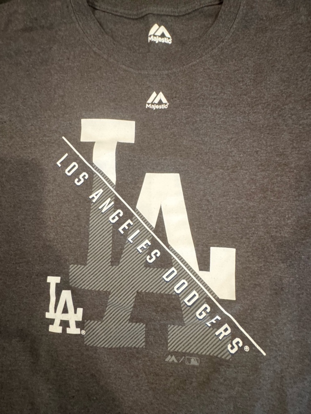 Men’s 2XL MLB Los Angeles Dodgers Gray T-shirt